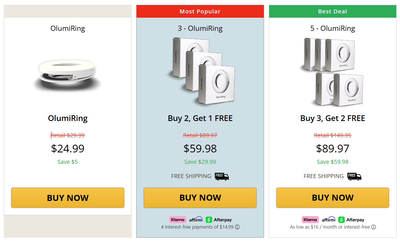 OlumiRing Price Details