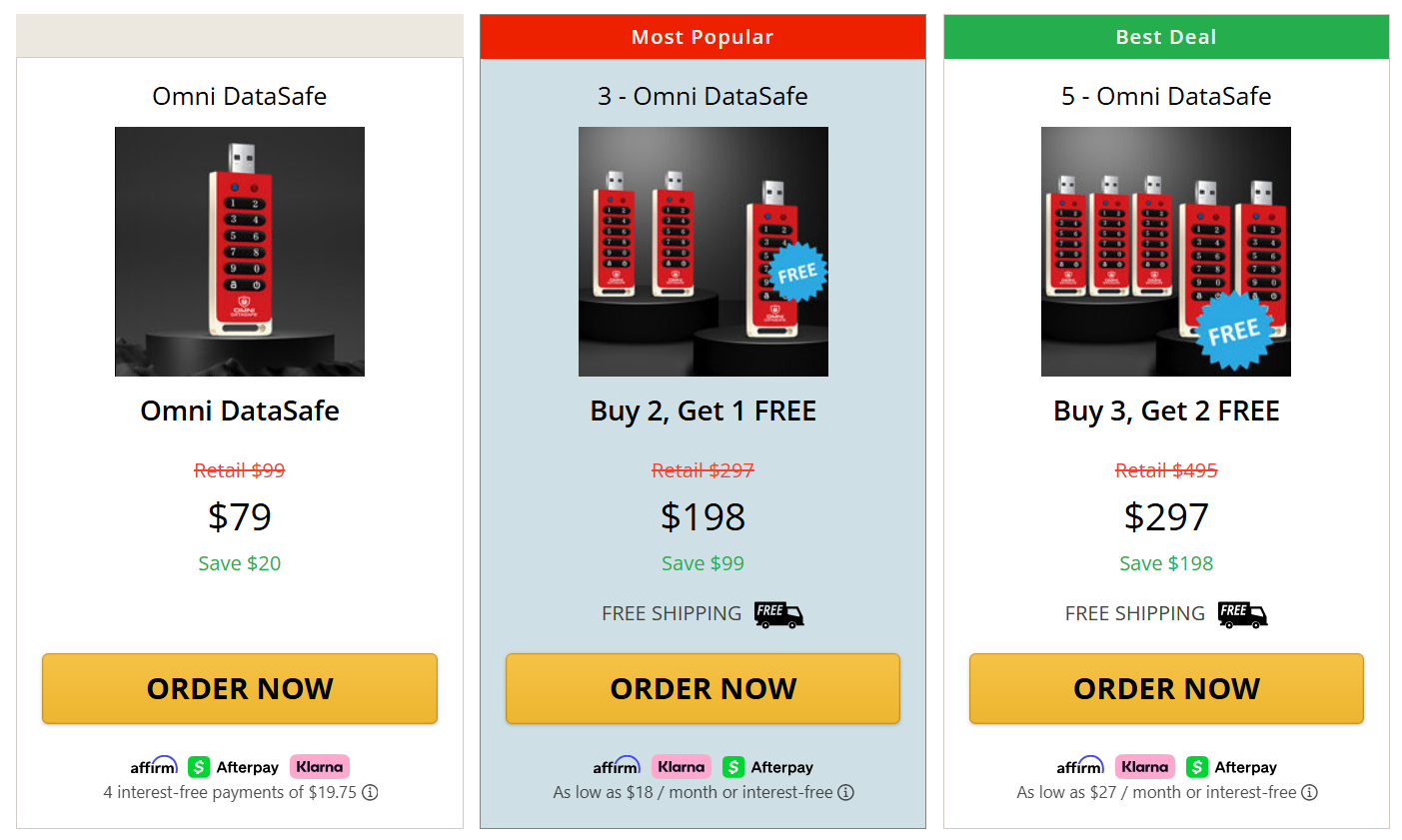 Omni DataSafe Price Details