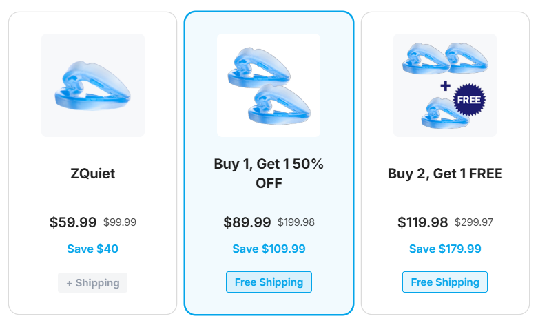 ZQuiet Mouthpiece Price Detail